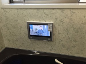岡崎市　浴室テレビ取替工事　完成VB-BS121S